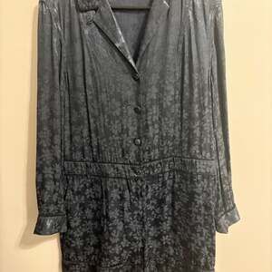 Rag & Bone Jarvis Floral Jacquard Long-Sleeve Button-Front Jumpsuit Romper Size